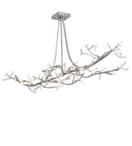 72"L Winter Solstice Budding 12 Lt Oblong Chandelier