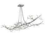 72"L Winter Solstice Budding 12 Lt Oblong Chandelier