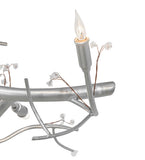 72"L Winter Solstice Budding 12 Lt Oblong Chandelier
