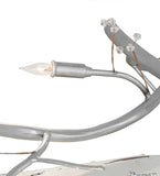 72"L Winter Solstice Budding 12 Lt Oblong Chandelier