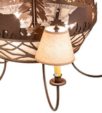 38"W Black Bear 5 Lt Chandelier