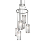 24"W Cartier 6 Lt Cascading Chandelier