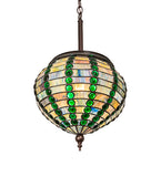 13"W Jeweled Beehive Pendant
