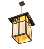 16"Sq Seneca Sprig Outdoor Pendant