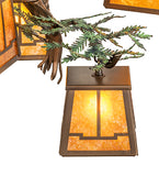 29"W Pine Branch Valley View 5 Lt Chandelier
