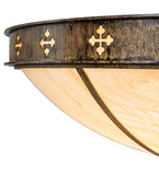 46"W Byzantine Flush Mount