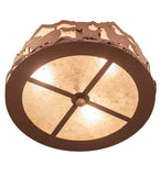 16"W Running Horses Flush Mount