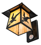 12"W Stillwater Strike Of The Eagle Outdoor Wall Sconce