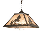 16"Sq Cowboy Pendant