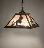 16"Sq Cowboy Pendant