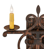 15"W Fleur de Lys 2 Lt Wall Sconce