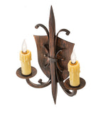 11"W Shield 2 Lt Wall Sconce
