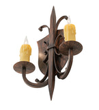 11"W Shield 2 Lt Wall Sconce