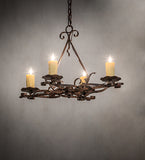 28"L Elianna 4 Lt Oblong Chandelier