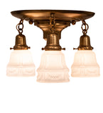 17"W Revival Garland 3 Lt Flush Mount