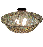 24"W Tiffany Fishscale Flush Mount
