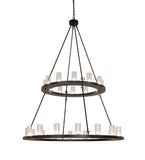 60"W Loxley 28 Lt Two Tier Chandelier