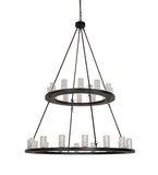 60"W Loxley 28 Lt Two Tier Chandelier