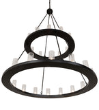 60"W Loxley 28 Lt Two Tier Chandelier