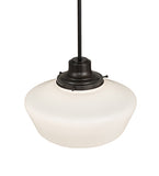 16"W Revival Schoolhouse W/Traditional Globe Pendant