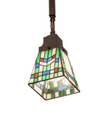 5"Sq Prairie Wheat Mini Pendant