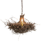 32"L Twigs 6 Lt Oblong Chandelier