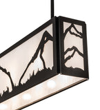 34"L Mountain Range Oblong Pendant