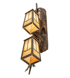 7"W Pine Branch Valley View 2 Lt Wall Sconce