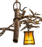 24"W Pine Branch Valley View 3 Lt Chandelier