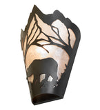 8"W Bear at Dawn Wall Sconce