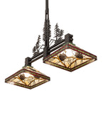 40"L Pinecone 2 Lt Oblong Island Pendant