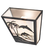 12"W Dolphin Dance Wall Sconce