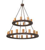 54"W Loxley 24 Lt Two Tier Chandelier