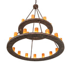 54"W Loxley 24 Lt Two Tier Chandelier