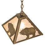 12"Sq Bear at Dawn Pendant