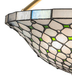 18"W Diamond & Jewel Recurve Semi-Flush Mount