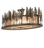 48"L Tall Pines Oblong Flush Mount