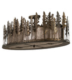 48"L Tall Pines Oblong Flush Mount