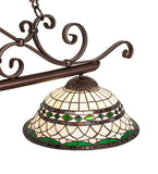 67"L Tiffany Roman Georgia Scroll 3 Lt Island Pendant