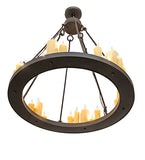 36"W Deina 24 Lt Chandelier