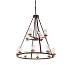 38"W Loxley Hugo 12 Lt Chandelier