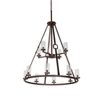 38"W Loxley Hugo 12 Lt Chandelier