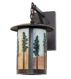 10"W Fulton Tall Pines Outdoor Wall Sconce