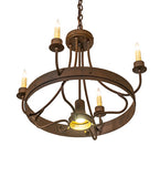 25"W Franciscan 4 Lt Chandelier