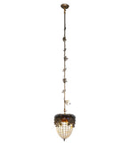 12"W Greenbriar Oak Inverted Pendant