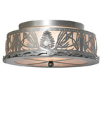 16"W Mountain Pine Flush Mount