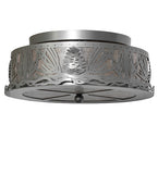16"W Mountain Pine Flush Mount