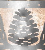 16"W Mountain Pine Flush Mount