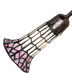 24"H Stained Glass Pink & White Pond Lily 10 Lt Table Lamp