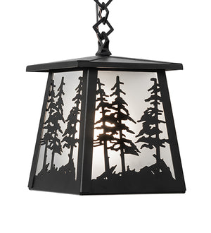 7"Sq Stillwater Tall Pines Outdoor Pendant